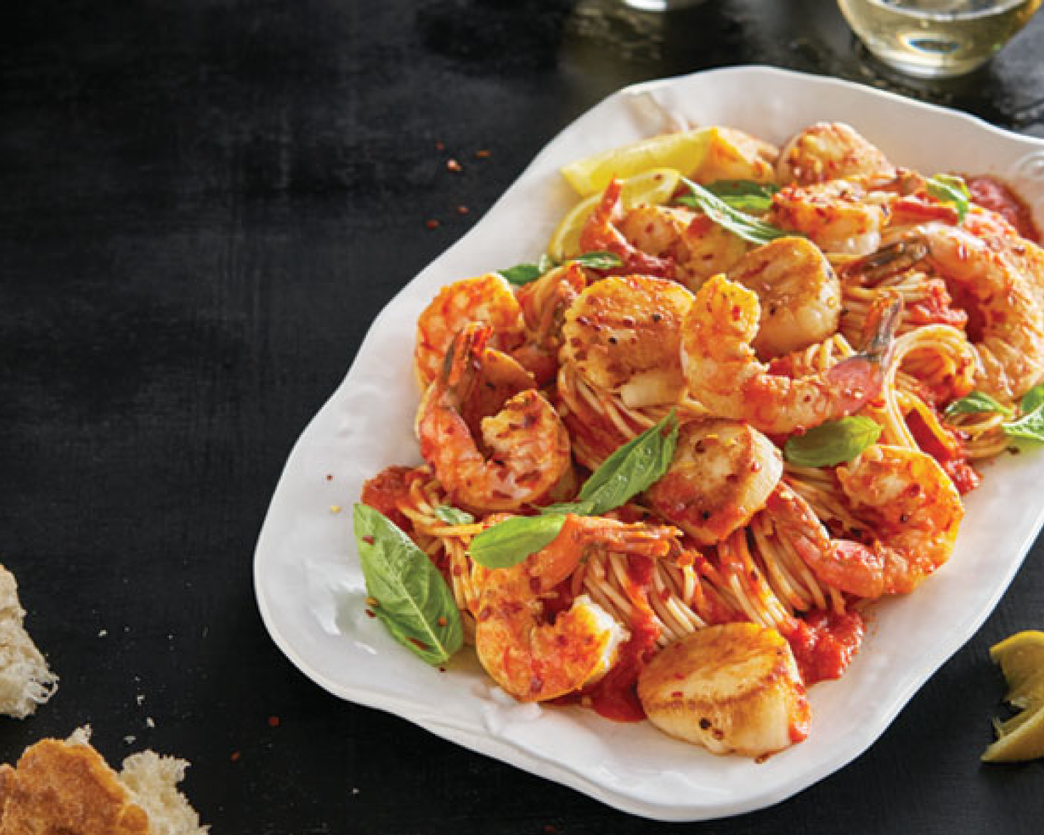 Seafood arrabbiata