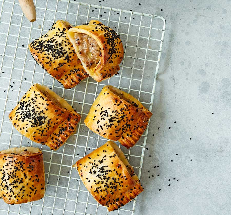 Air-fryer sausage rolls